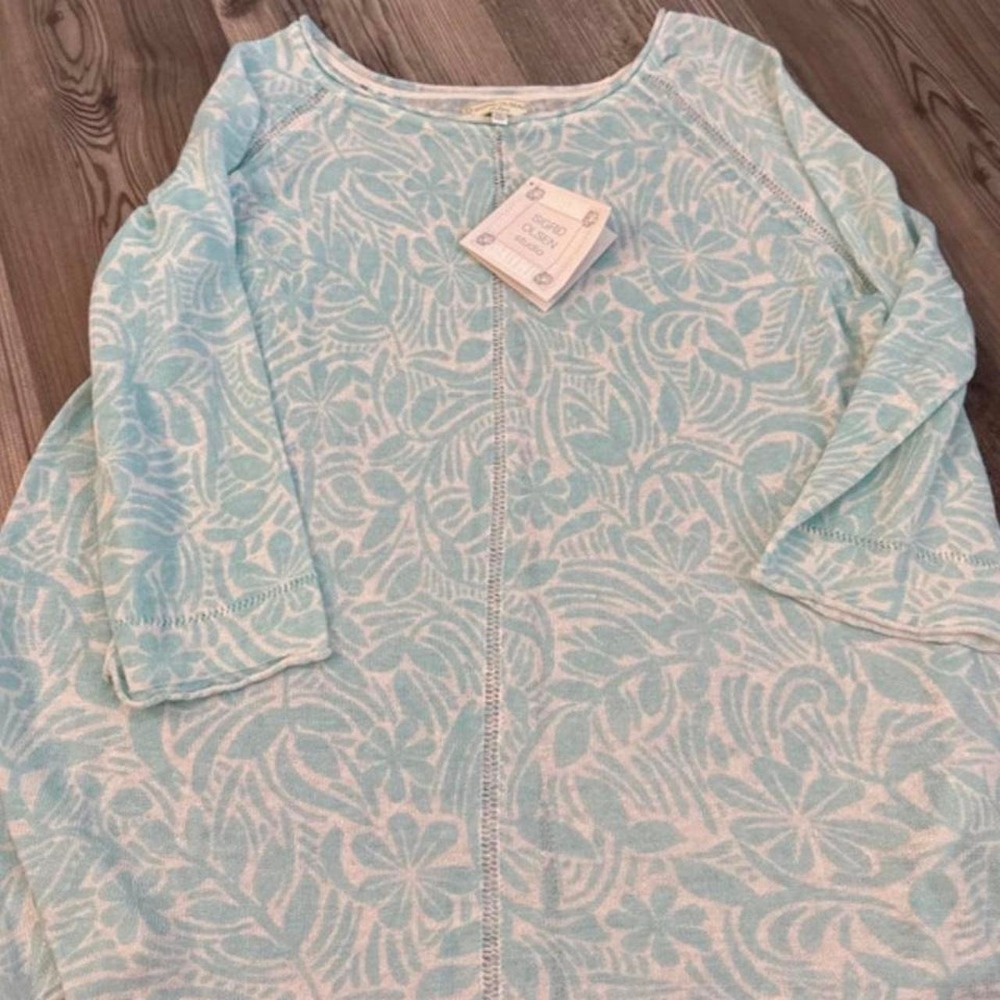 Brand new Sigrid Olsen 3/4 sleeve woman's top XL